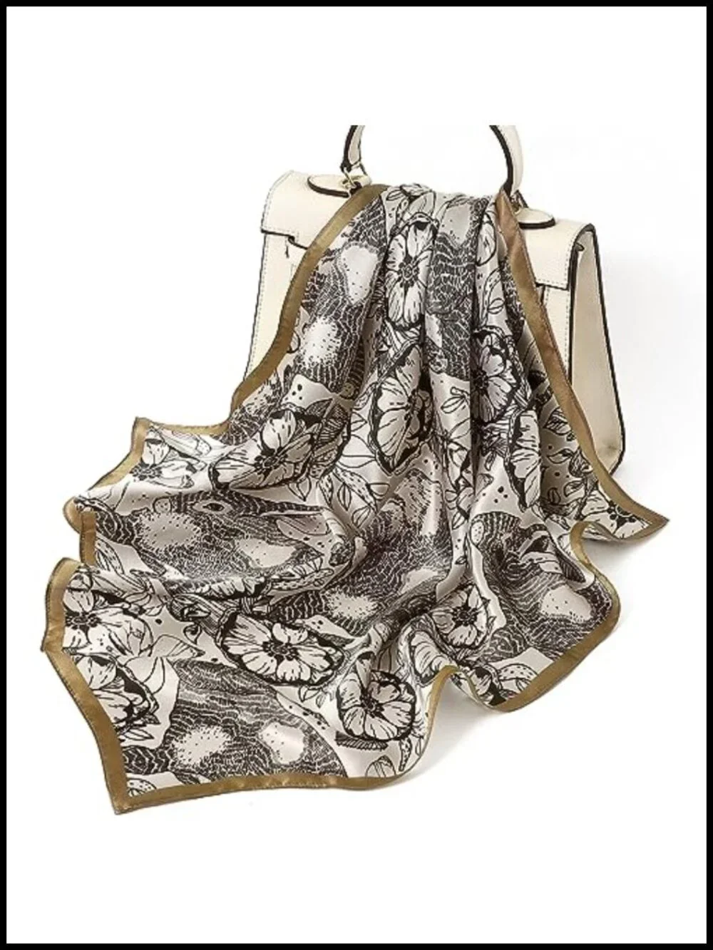 STARWHISPER 100% Pure Mulberry Silk Square Scarf - 27x27 Hair Headscarf